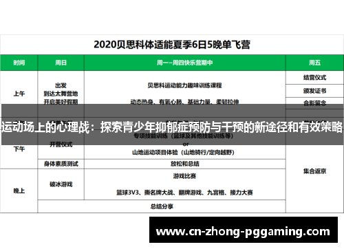 运动场上的心理战：探索青少年抑郁症预防与干预的新途径和有效策略