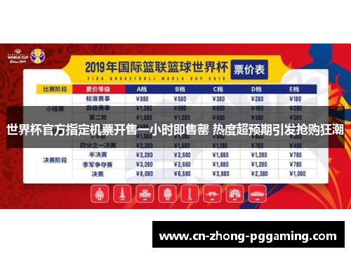 世界杯官方指定机票开售一小时即售罄 热度超预期引发抢购狂潮